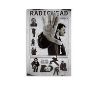 UKewei Radiohead Poster Rock Band Music Vintage Cover (2) Music Posters for Room Aesthetic Canvas Wall Art Bedroom Decor12x18inch(30x45cm)
