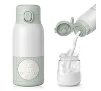 UKEXE Portable Bottle Warmer for Breast Milk,Formula or Water 13oz Large Capacity,100W Power Fast Warming & Precise Temp Control Baby Milk Warmer for Travel (White)