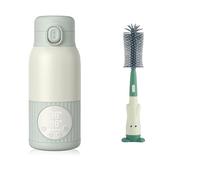 UKEXE Portable Bottle Warmer for Breast Milk,Formula or Water 13oz Large Capacity,100W Power Fast Warming & Precise Temp Control Baby Milk Warmer for Travel (Green)