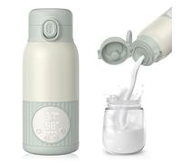 UKEXE Portable Bottle Warmer for Breast Milk,Formula or Water 13oz Large Capacity,100W Power Fast Warming & Precise Temp Control Baby Milk Warmer for Travel (Grey)