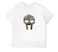 ukf Mf Doom T-Shirt Mens Funny Hip Hop Graphic Tee M White