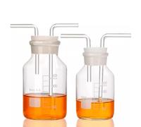 UKFengHeng Lab Borosilicate Glass Graduated Gas Washing Bottle Buffer Bottle for Lab Chemistry Lab Glassware Kit (500ML)