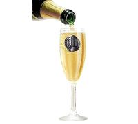 ukgiftstoreonline Aluminium Metal Monogram Initial Prosecco Champagne Glass Gift (Monogram M)