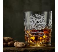 ukgiftstoreonline Customised Bespoke Personalised Crystal Cut Whisky Glass Gift for Uncle