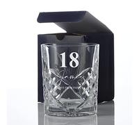 ukgiftstoreonline Engraved Personalised 18th Birthday Crystal Cut Whiskey Glass