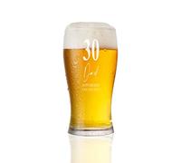 ukgiftstoreonline Engraved Personalised 30th Birthday Signature Pint Beer Glass Gift Boxed