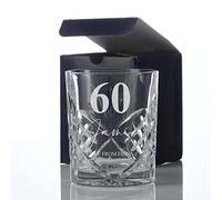 ukgiftstoreonline Engraved Personalised 60th Birthday Crystal Cut Whiskey Glass