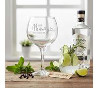 ukgiftstoreonline Engraved Personalised Best Mummy Gin Glass Present