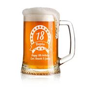 ukgiftstoreonline Engraved/Personalised Birthday Beer Tankard - Gift for Boys 18th/21st/30th/40th/50th/60th/65th/70th