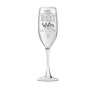 ukgiftstoreonline Gift For Sister Personalised Engraved Champagne Prosecco Glass Flute