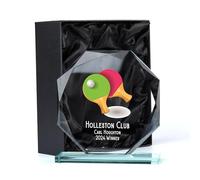 ukgiftstoreonline Large Jade Glass Personalised 15cm Colour Table Tennis Trophy Award
