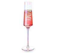 ukgiftstoreonline Mummy Sentiment Iridescent Champagne Flute, Rainbow Crystal Glass, Lead-Free, Hand-Blown Prosecco Glass Gift