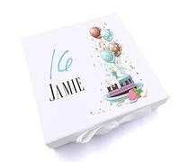 ukgiftstoreonline Personalised 16th Birthday For Him Keepsake Box Gift (Large)