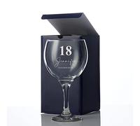 ukgiftstoreonline Personalised 18th Birthday Balloon Shaped Gin and Tonic Glass with Name and Sentiment Gift for Her 696ml