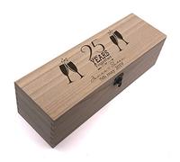 ukgiftstoreonline Personalised 25th Anniversary Champagne or Wine Bottle Holder Gift