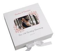 ukgiftstoreonline Personalised 25th Anniversary Keepsake Box for Wedding Memories and Photos