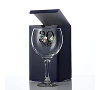 ukgiftstoreonline Personalised 30th Birthday Floral Cocktail Gin Glass Gift for Her