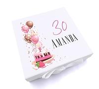 ukgiftstoreonline Personalised 30th Birthday For Her Keepsake Box Gift (Large)