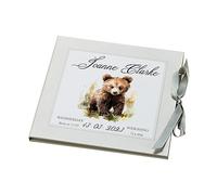 ukgiftstoreonline Personalised Baby My First Year Keepsake Record Book With Woodland Bear