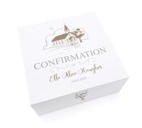 ukgiftstoreonline Personalised Confirmation Day Wooden Box Memories Keepsake Gift (Medium)