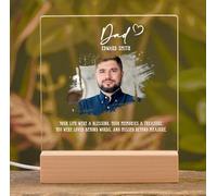 ukgiftstoreonline Personalised Dad Photo Memorial Lamp Night Light Condolence Sympathy Gift