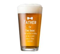 ukgiftstoreonline Personalised Engraved Father of The Bride Beer Pint Glass Gift