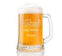 ukgiftstoreonline Personalised Engraved Husband Beer Glass Tankard One Pint Gift