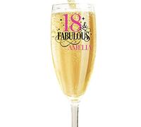 ukgiftstoreonline Personalised Fabulous Any Age and Name Champagne Prosecco Glass for Her 18th, 21st, 30th, 40th, 50th, 60th