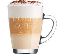 ukgiftstoreonline Personalised Glass Tea Cup, Coffee Cup, Hot Chocolate Mug, Gift for Birthday, Mother's Day, Christmas