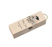 ukgiftstoreonline Personalised Graduation Wooden Wine or Champagne Next Chapter