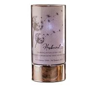 ukgiftstoreonline Personalised Husband Memorial Led Lamp With Dandelions