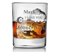 ukgiftstoreonline Personalised I Love You To The Moon and Back Glass Gifts For Him and Her (Whisky Glass)