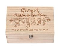 ukgiftstoreonline Personalised Large Wooden Christmas Eve Box