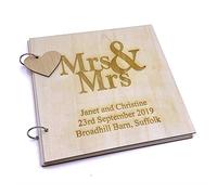 ukgiftstoreonline Personalised Mrs and Mrs Gay Wedding Photo Album Or Guest Book Keepsake