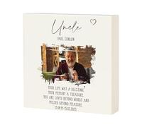 ukgiftstoreonline Personalised Uncle Memorial Sympathy Plaque Indoor or Outdoor With Photo