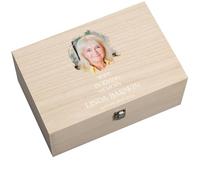 ukgiftstoreonline Personalised Wife In Loving Memory Wooden Keepsake Box with Photo, Multiple sizes, Memorial Gift