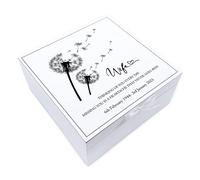 ukgiftstoreonline Personalised Wife Memorial Remembrance Vintage Wooden Keepsake Box With Dandelions