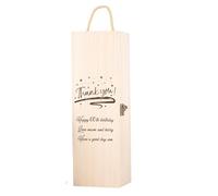 ukgiftstoreonline Personalised Wooden Wine Bottle Box, Engraved Thank you Gift