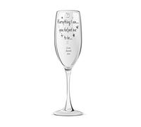 ukgiftstoreonline Thank you Sentiment Personalised Engraved Champagne Prosecco Glass