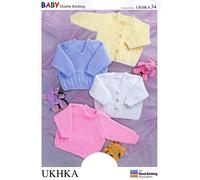 UKHKA 34 Knitting Pattern Leaflet Baby/Toddler Cardgians and Sweaters to Knit in DK