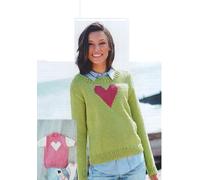UKHKA Chunky Knitting Pattern for Long & Short Sleeve Heart Sweater 252