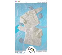 UKHKA Double Knitting DK Pattern for Baby Long Sleeved Cardigans & Sweater 15