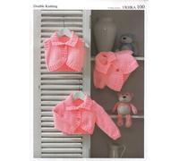 UKHKA Knitting Pattern 100 : Baby Cardigans and Waistcoat (12-22in)