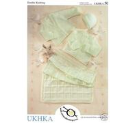 UKHKA Knitting Pattern 50 : Baby Cardigans, Hat & Blanket (12-22in)