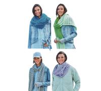 UKHKA Ladies 250 Double Knit DK Knitting Pattern Women's Shawl, Scarf & Snoods