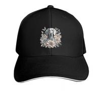 UKHQFED Classic Versatile Baseball Cap Coquette Weimaraner Floral Art with Butterflies - Design Nr. 188 Hood Rave Golf Cap for Man Women's PLeisure Sports Gifts