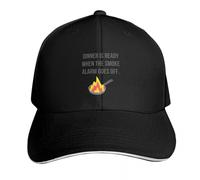UKHQFED Classic Versatile Baseball Cap Dinner is Ready When The Smoke Alarm Goes Off Golf Wear Hat Beach Funny Hats Custom caps Women Caps Men's PLeisure Sports Gifts