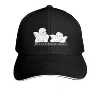 UKHQFED Classic Versatile Baseball Cap Exhausted Angels White Text - Small Hats for Men Hat Man for The Sun Ball Cap Women's Hats Men's PLeisure Sports Gifts