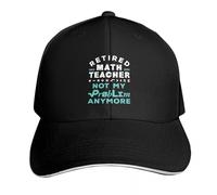 UKHQFED Classic Versatile Baseball Cap Retired Math Teacher Not My Problem Anymore Gentleman Hat Snap Back Hat Designer Man Women's PLeisure Sports Gifts