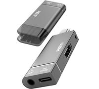 ukiism Switch Dock, USB C to HDMI Adapter with 4K@60Hz HDMI, 3.5mm Headphone Audio Jack, 100W PD, TV Dock for Nintendo Switch/Steam Deck/ROG Ally/Legion Go/MSI Claw/Nitro Deck/Steam Deck OLED 3 in 1